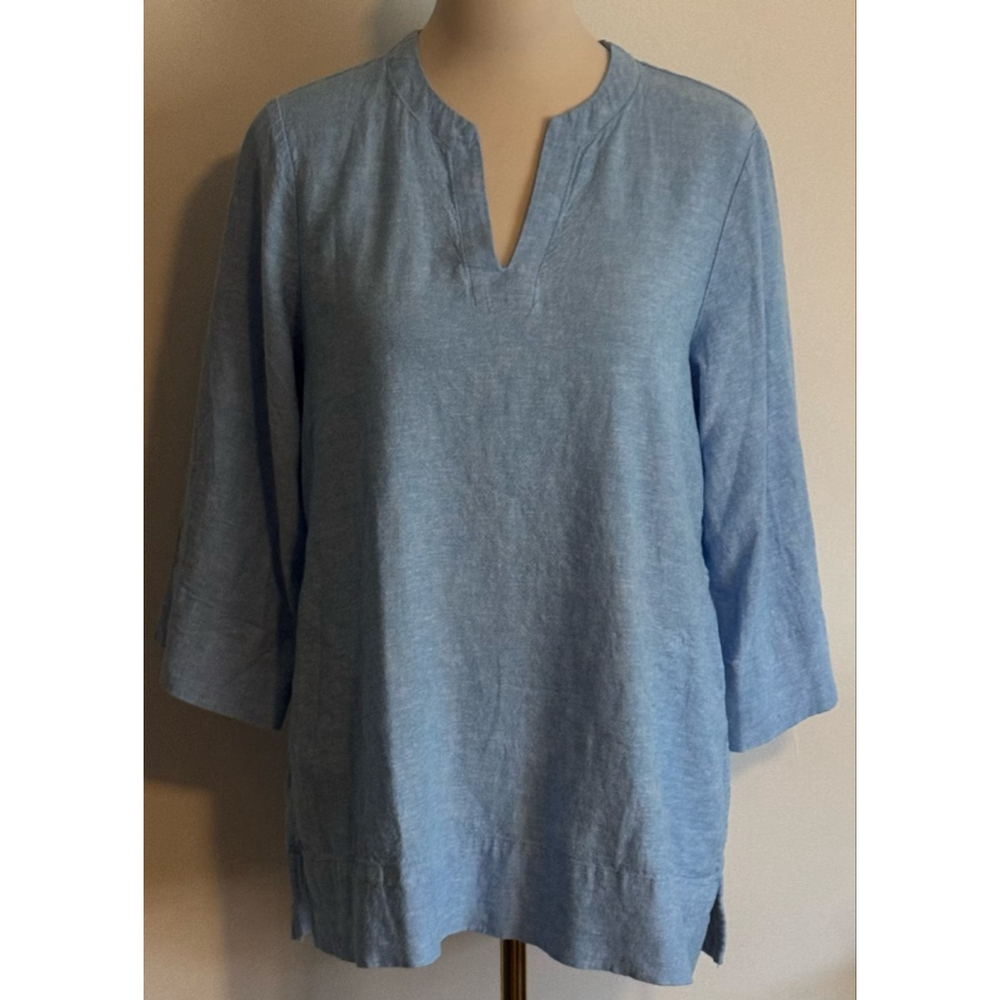 Women's Lands' End Light Blue Tunic Top M